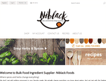 Tablet Screenshot of niblackfoods.com